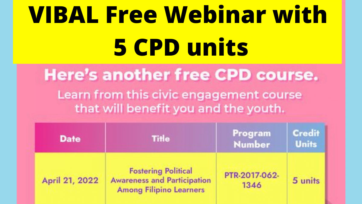 Vibal FREE Webinar with CPD units