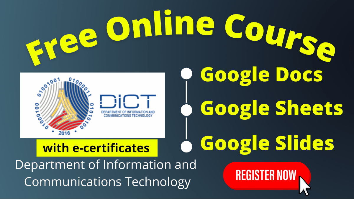 Free Online Course for Google Docs, Slides and Sheets Register now!