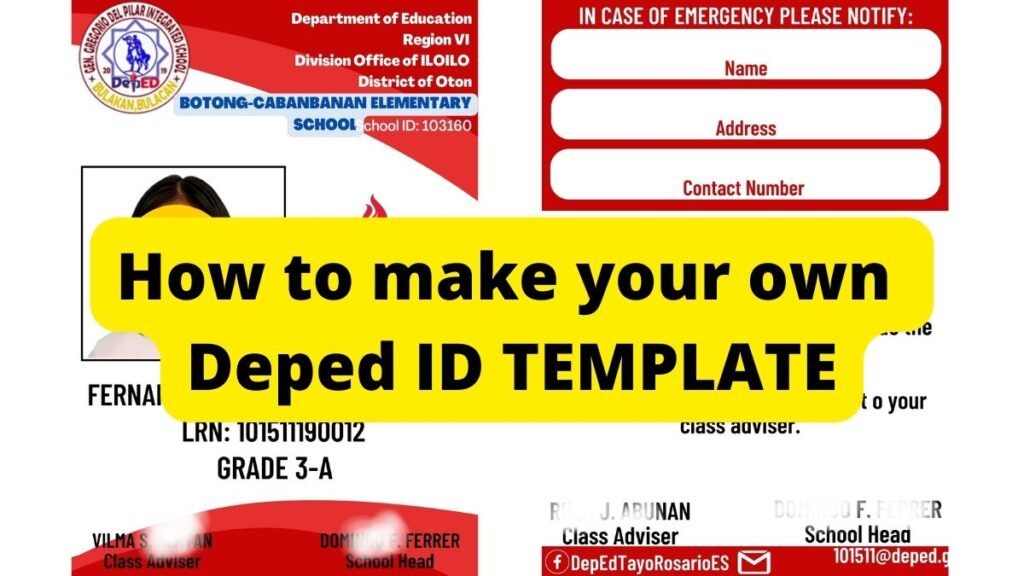 How To Make Your Own Deped ID Template Learning Pal