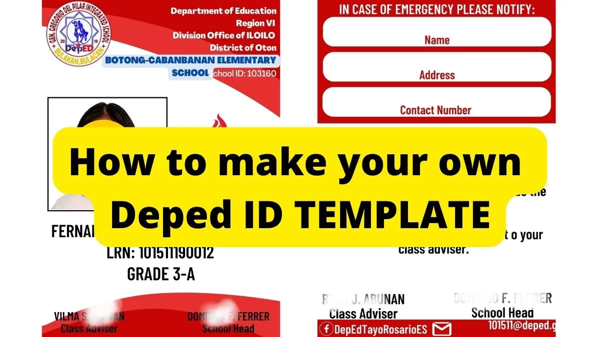 Blank DepEd ID Card Template