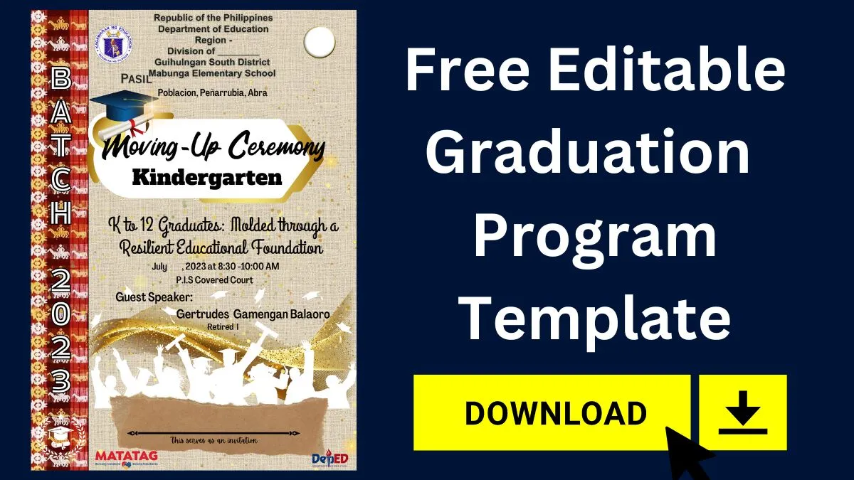 graduation program cover design template