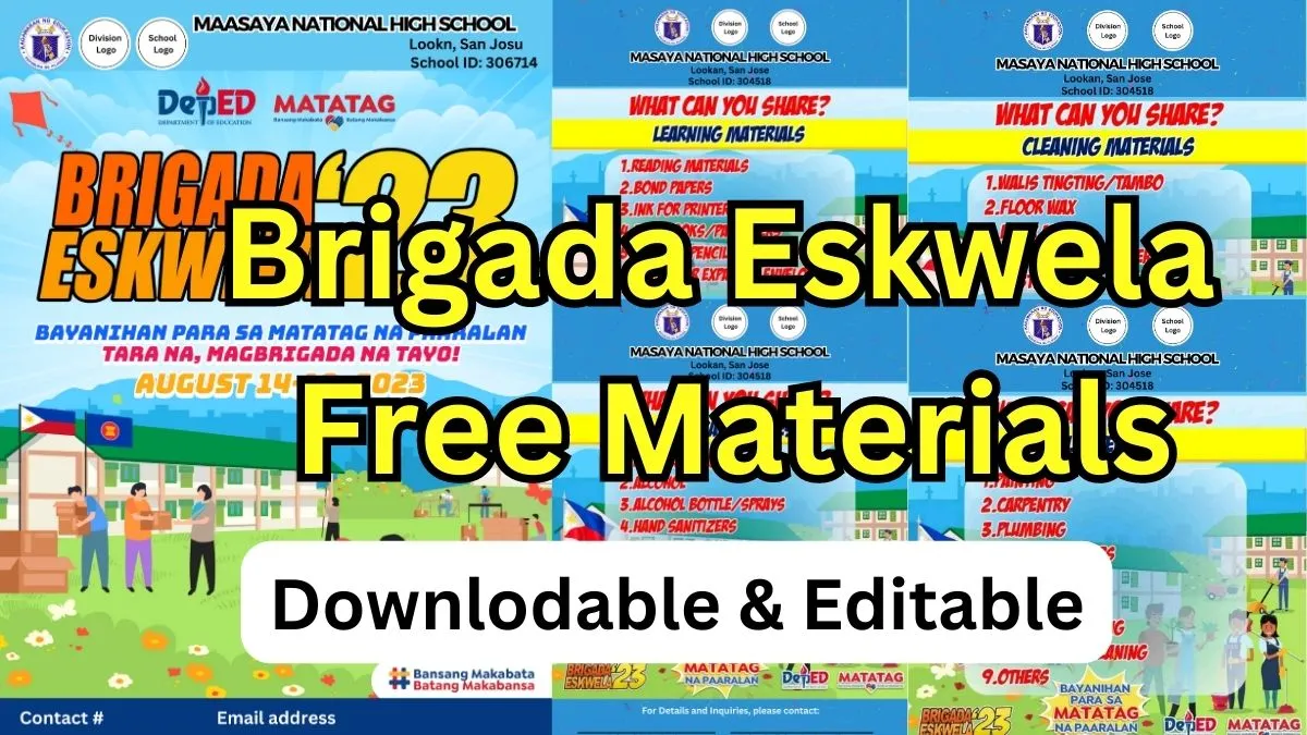 Bridaga Eskwela Poster Materials | Free Download here!