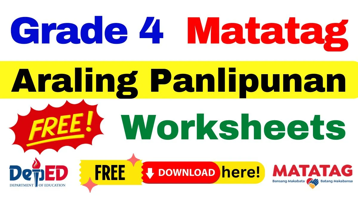 Grade 4 Matatag Worksheet Araling Panlipunan Quarter 1 | Download here ...