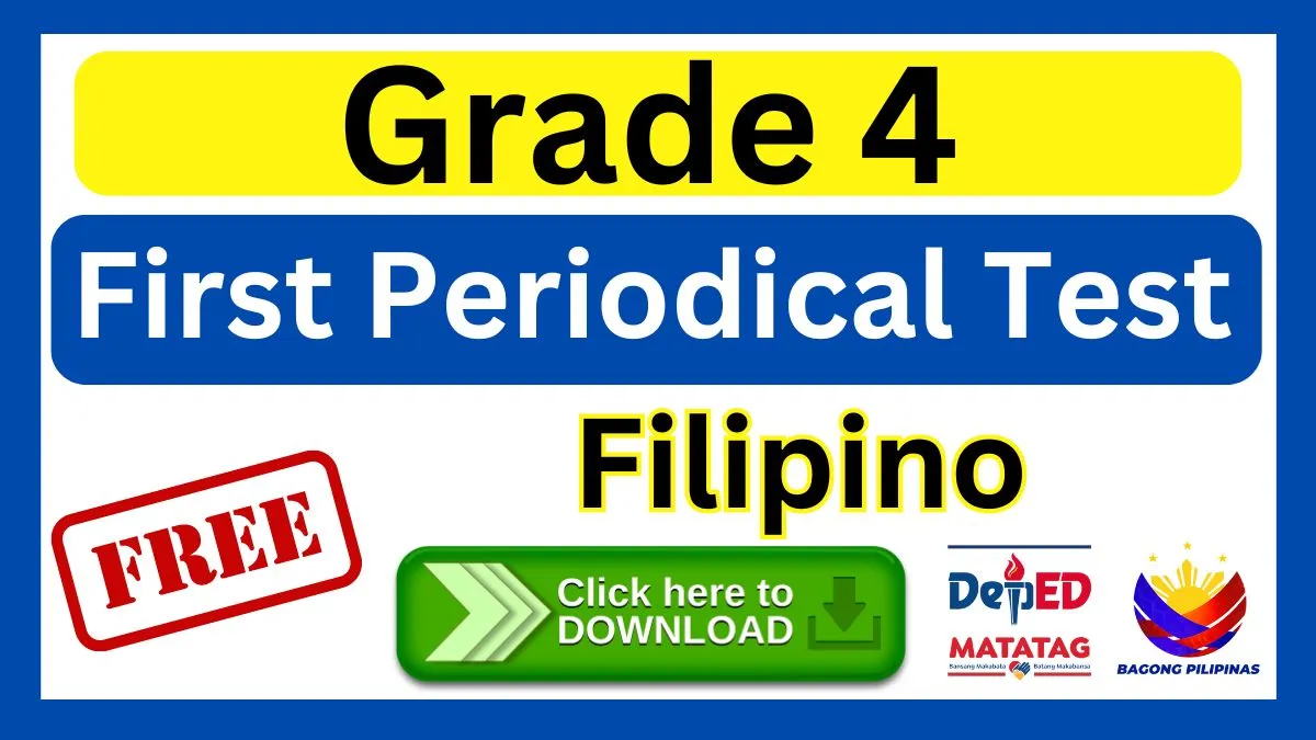 Grade 4 Matatag First Periodical Test In Filipino 4 | Learning Pal