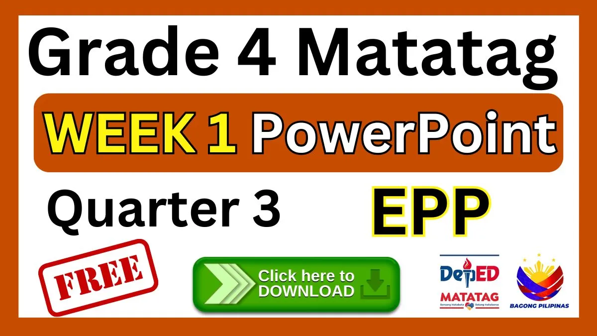 Grade 4 Quarter 3 EPP Week 1 PPT | Download here free!